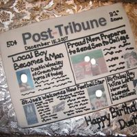 Newspaper Cake For 18Th Birthday I got this idea from another poster here. The birthday boy was also just accepted to college and was planning on buying a lottery ticket...