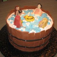 40Th Birthday Hot Tub This cake was ordered by the wife of the birthday boy to remind him of his younger days. He has very light skin and burns easily so she...