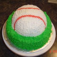 Baseball Cake A baseball cake I made for a friend. All buttercream icing.
