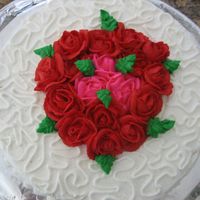 Rose Cake One of my first ones. Strawberry inside w/ strawberry filling...yum :)