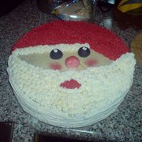 Santa Chocolate sponge covered in buttercream stars.