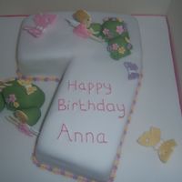 Fairy Cake Vanilla number 7 sponge. Fairies are run outs, and everything else is sugarpaste. TFL.