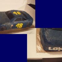 Jimmie Johnson #48 I made this cake for a client. Her husband loves Jimmie Johnson. Dark Chocolate cake with buttercreme icing. MMF details.