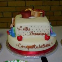 Derek's Grad Cake This is the cake I made for my sons pre-K graduation.My inspiration was a cake katharry made for her daughters graduation (Thanks!) French...