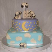 Sleepy Sheep Baby Shower This was for a baby shower today. This is a design I've been working on and wanted to do ever since I started doing cakes! I love...