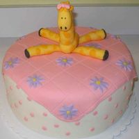 Baby Giraffe Cake I did this as a gift for my friend's baby shower today - she loves giraffes, and her nursery is decorated with them and with daisy-ish...