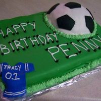 Soccer Ball On Field I made this for my friends birhday......she loves playing soccer!