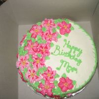 Pink Flowers all b/c icing, butter cake. I'm starting to hate last minute cakes! lol