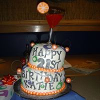 21St Birthday Cake This is my first attempt with fondant in about 5 years. (My last experiance was in a wilton class!) I also attempted the "Mad Hatter&...