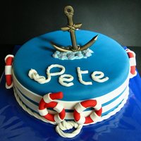 Anchor Cake For someone who loves to sail, just to work in the navy and it had to be a "stylish" cake for a man... well I hoped this would be...