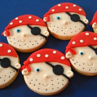 Pirate Cookies! Lots of fun to make!! All made with fondant, which for me works a lot better and nicer than royal icing. I do envy those royal icing queens...