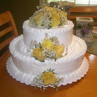 80Th Bday I used whipped cream frosting...which im not to sure I like using for big projects