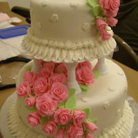 Final Fonant Cake This is the final ake from my first fondant class...I had so much fun and am really proud of what I accomplished!