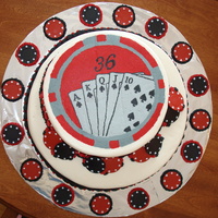 Poker Cake All butttercream and BCFT. For my brothers 36th birthday.
