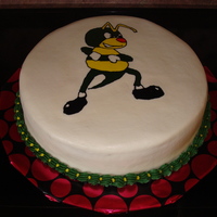 Graduation Cake FBCT cake for my niece. The fighting Seabee is the mascot of the high school. She was Athlete of the Year too!