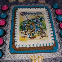 Thundercats Chocolate Chip Cookie Cake Chocolatechip cookie cake with edible image. Thanks Cindy for making it for me! you are the greatest.