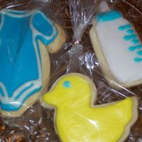 Baby Shower Cookies These are NFSC with RBC that I made for my friends baby shower.