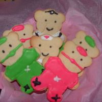 Get Well Teddy Bears Playing Doc. sugar cookies and royal icing. my sons teacher was sick and having an opperation. so he wanted to do something nice.i thought the idea was...