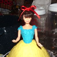 Mothers Day Cake this was my first doll i made it for my adpt. mother she loves snow white.. chocolate cake w/buttercream.