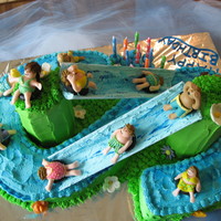 Summer Fun I made this cake for my daughter's 10th birthday party. Thanks to CC and an old Wilton book for the idea. This was the first time...