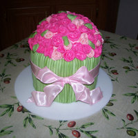 Bouquet Cake Buttercream iced, covered with MMF decorations