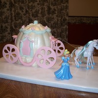Cinderella's Carriage Covered in MMF with GP wheels and purchased horses/doll.