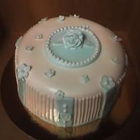 Pastel Blue And White Wedgewood China Mini Pastel Blue and white vanilla cake with french buttercream and homemade raspberry jam and vanilla fondant. roses are handformed from...