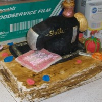 Shelle's Bd Cake this cake was actually done mostly by the young girls next door. they wanted a cake for thier mom's birthday so I assisted them. it is...