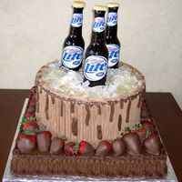 Miller Light Groom's Cake Thanks to SweetResults, Jenn123, and all others that posted in the beer bottle thread. This cake came out better than I thought. Sugar beer...