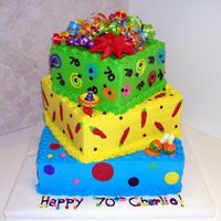 Fiesta Birthday Cake Matched the party decorations.