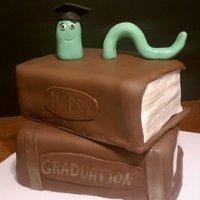 Bookworm Graduation Thanks to MKM25. This cake was fun to make.
