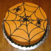 Orange Spider Web I made a few of these for a party - they were so simple but really stood out and the kids loved them!