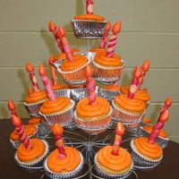 Birthday Cupcakes With Candles These were fun birthday cupcakes to make! I made whimsical fondant candles with luster dust brushed on for a special touch.