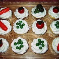 Veggie Cupcakes These are made to go with a graduation cake for a dietician. (Hope its oke to file them here- didn't know where to put them.) It was...