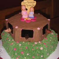 Racetrack Birthday Cake This cake was done for a birthday party at a racetrack for two little girls. Cake was covered in fondant, grass was BC, and figures were...