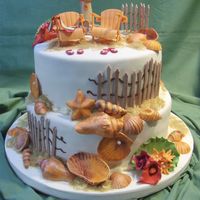 The Beach Wedding The perfect wedding cake for that beach affair on the shores of Lake Erie in Canada.Completely edible: gumpaste shells, Adirondack chairs,...