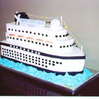 Cruise Ship This cake was for a bridal shower. The couple was cruising on their honeymoom. I was given a picture of their cruise ship to duplicate. I...