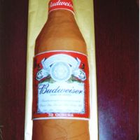 Budweiser This was for a man's 30th birthday. I used several 6" rounds cut in half. For the neck of the bottle I used a heating core. The...