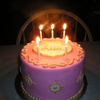 My Birthday Cake Yes, I made my own. No, I'm not five...I just thought that 40 candles would ruin the cake! :-)Chocolate fudge cake with praline IMBC....