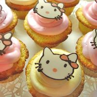 Hello Kitty Cupcakes Cupcakes decorated in a "Hello Kitty" theme for a little girl's birthday celebration....