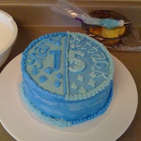 My Son's 15Th Birthday Cake My son asked me to do a blue cake with the words "Shark Attack" on it. There's a story about why "shark attack". I...