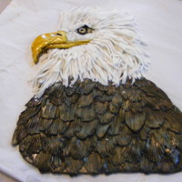 Fondant Eagle This eagle will grace the top of my son's Eagle Court of Honor Cake. It is made of fondant and the feathers of the body are air...