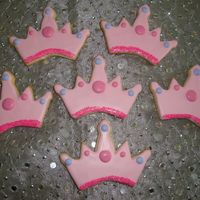 Tiara Cookies Vanilla sugar cookies with royal icing.