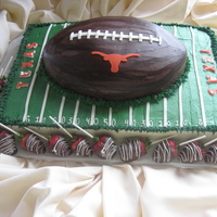 Natalie's Grooms Cake Chocolate Cake wth Cinnamon BC, Fondant accents and Chocolate dipped strawberries