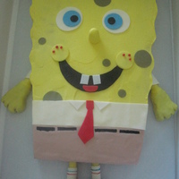 Spongebob Vanilla cake, Pineapple filling, Vanilla BC, and fondant accents