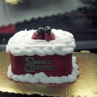 Chimney Santa going down the chimney head first