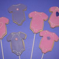 Baby Cookies NFSC with MMF and royal icing accents
