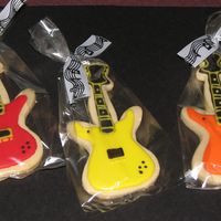Electric Guitar Cookies I made my own cookie cutter for these. electric guitar cookies made with royal icing went with the guitar cake i made as well. it all done...