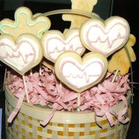 Nurse Cookies - 2 This is the back side of the basket I made for the hospital staff. The hearts were NFSC with royal icing.