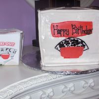 To Go! 4 later's chocolate indulgence cake w/ devils food chocolate filling covered in rum-vanilla BC the fondant, this was for my husband&#...